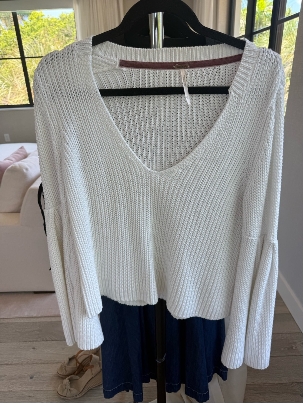 Free People  V-Neck Knit Sweater